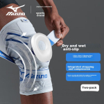 MIZUNO p&otilde;lvekaitsmed spordiks, meniski vigastuse korral, meestele ja naistele, korvpall, jooksmine, sulgpall, spetsiaalne l&ouml;&ouml;gikaitse, 1516XL, kaks paari, sinine