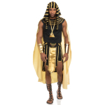 Meeste Egiptuse Farao Kost&uuml;&uuml;mikomplekt 7 tk Egiptuse Kuningas Kuningas Tut Cosplay Komplektid Halloweeni Cosplay R&otilde;ivad L black