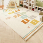 VIKAMA Multikujuline Kristall Samet Vaip Elutoa Diivani Padja jaoks, Suur Ala Laste Magamistoa K&otilde;rvavaiba jaoks, Kodu Kaunistus 80cm x 120cm beige
