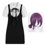 Chainsaw Man Reze Igap&auml;evane Cosplay R&otilde;ivastus, Pommitulevete Kohvipoiss Pikkade Varrukatega T-s&auml;rk Parukaga T&auml;iskomplekt XL valge