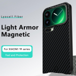 Magsafe Lyocell-kiust &uuml;mbris Xiaomi 18 Pro Maxile, magnetiline nahast tunnetusega telefoni kate Xiaomi 18 Prole, pehme silikoonist kaitseraam Xiaomi 18 Pro Max