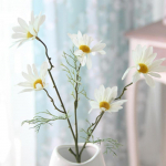 5 peaga gerbera v&auml;ike karikakra Cosmos k&otilde;rgekvaliteediline kunstlill v&auml;ike metsik kr&uuml;santeem v&otilde;lts karikakra valge