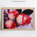 Huacani teemantmosaiiklillede kivikivid pildid Teemanttikandid Lilled Helmet&ouml;&ouml;d 20*30 cm