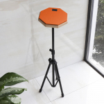 8-tolline kummist puidust tumm trumli trummipadi alusega 3 v&auml;rvi valikuline oranž