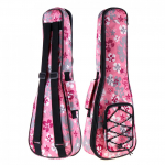 21-tolline v&auml;rviline Ukulele kott 10 mm puuvillane pehme &uuml;mbris Gig Ukelele minikitarri seljakott roosa