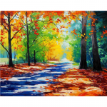 Isetehtud teemantmaal T&auml;ispuurimine Maastik Mets Teemanttikandid T&auml;is&uuml;mmargune ristpiste 20X30CM