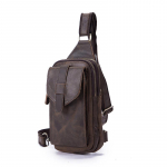 Meeste ehtsast ehtsast ehtsast nahast veisenahast vintage mitme taskuga rinnakoti kott Suure mahutavusega rinnakoti sling Crossbody kott p&auml;evakott tumepruun v&auml;rv