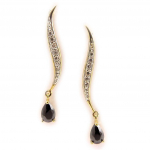 Les Tr&eacute;sors De Lily [C7238] - Boucles Plaqu&eacute; Or 'Alicia' Noir must