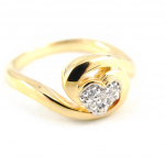Bague plaqu&eacute; or 'Love' 2 tons 52 kuld