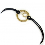 Les Tr&eacute;sors De Lily [K9638] - Bracelet plaqu&eacute; or 'Chor&eacute;graphie' noir must