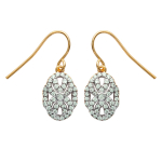 Les Tr&eacute;sors De Lily [L4694] - kullatud k&otilde;rvar&otilde;ngad 'Sissi' valgest kullast - 25x10 mm kuld