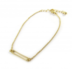 Les Tr&eacute;sors De Lily [N8132] - Bracelet 'Rectangle' dor&eacute; kuld