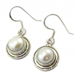 Les Tr&eacute;sors De Lily [P3781] &ndash; h&otilde;bedased elevandiluust Perla h&otilde;bek&otilde;rvar&otilde;ngad &ndash; 13 mm valge