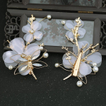 1tk/2tk Elegantne klassikalises stiilis Dragonfly Traditsiooniline HANFU Hiina Tutt Juuksen&otilde;el Peakate Juuksed Cl 2pcs