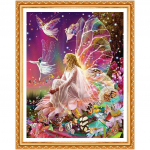 Teemantmaali ristpistes komplektid T&auml;isteemanttikandid 5D Teemant Kodukaunistuse Ingel 20X30CM