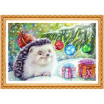 Teemantmaaling kodukaunistus Pilt kividest T&auml;isringi tikandid Siil K&auml;sitsi valmistatud kingitus 20X30CM