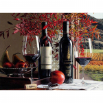 Teemantmaalikomplektid Puuviljad ja vein Teemanttikandid Maalimine K&ouml;&ouml;gikaunistus Mosaiikmuster 20X30CM