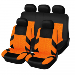 Universaalne autoistmekatete komplekt, mis sobib enamikule autodele koos rehvidetaili detailide stiiliga Four Seasons for Seat Protector auto salongi oranž