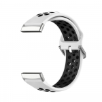 Sportlik silikoonrihm Fitbit Versa 3 nutikella rihma jaoks Asenduskellarihm Fitbit Sense/Versa 3 jaoks valge/must