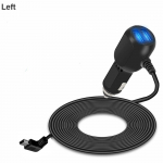 Dash Cam autolaadija mini-USB-kaabel 5v toitejuhe DVR-kaamera GPS-i jaoks koos 2 USB-ga MINI left turn