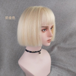 6 v&auml;rvi l&uuml;hike parukas Sirge rohelised s&uuml;nteetilised tukkidega parukad naistele L&uuml;hike Bob Parukas Kuumakindlad Bobo Soengud Igap&auml;evased Anime Cosplay Parukad kuldne