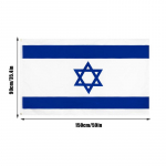 Pol&uuml;estersinine Iisraeli lipp 90*150 cm b&auml;nner Kvaliteetne kodukaunistus