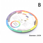 Professionaalne paberkaartide disainiga v&auml;rvide segamise rattatindi tabel 23cm