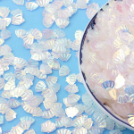 15g sillerdav S&auml;rav Shell Confetti Glitter 7MM Baby Shower Konfettide peo Merineitsi peolaua hajutatav DIY dekoratsioonitarvikud lilla