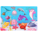 Puidust mosaiikm&otilde;istatused lastele vanuses 3&ndash;5 aastat, 30-osalised v&auml;rvilised puidust pusled