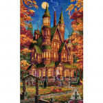 5D DIY Teemantmaaling M&otilde;isa maastik Teemanttikandid Ristpistes Kitsas t&auml;ispistes Rhinestone Mosaiic Kodukaunistus Round 20x30cm