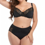 Lilleline pitspesu naistele Suures suuruses rinnahoidjakomplekt D Cup XL 2XL 3XL 4XL 5XL 6XL Full Cup rinnahoidjad ja &uuml;li&otilde;hukesed alusp&uuml;ksid 105D