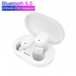A6S TWS Bluetooth 5.0 k&otilde;rvaklappide m&uuml;rasummutav peakomplekt mikrofoniga Handsfree k&otilde;rvaklappidega Juhtmevabad k&otilde;rvaklapid valge