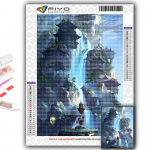 Teemantmaalimine Hiina stiilis ehitus Teemantmosaiik Craft Teemanttikandid Full Round 20X30CM