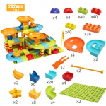 101-404 tk Marmorist v&otilde;idujooks lab&uuml;rint pallid raja ehitusklotsid DIY lehter liug &Uuml;hilduv Duplo suure suurusega klotsid M&auml;nguasjad