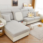 &Uuml;hev&auml;rviline diivani kate istme seljatugi padja kate Polar fliisist sektsioon nurgadiivani kate Chaise Lounge kaitsja Enlarge size S tumehall v&auml;rv