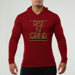 Muscleguys S&uuml;gis Uued Tooted Nooruslik Vitality Hoodie Slim Fit Mugav pikkade varrukatega Fitness Sport Top M must