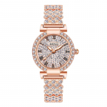 SENO naiste Rose Gold Diamond veekindel helendav kvartskell