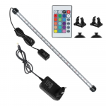 Akvaariumi sukellamp kalapaagi valgusriba vee-&otilde;hu mullivalgustid veekindlad kaugjuhtimispult 28 cm 48 cm 5050 RGB LED 16 erinevat v&auml;rvi EU pistik 28cm