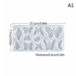 Butterfly ripatsvaiguvorm isetehtud epoks&uuml;vaiguvorm auguga ehtevorm 15.1*7.7*0.5cm valge