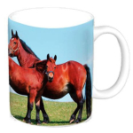 Les Tr&eacute;sors De Lily [A2023] &ndash; keraamiline kruus 'Passion Chevaux' pruun sinine - 9. 5x8 cm pruun