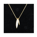 Les Tr&eacute;sors De Lily [R4456] - Disainterasest kaelakee  Boho  valgest kullast - 26x9 mm valge