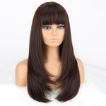 MISS PARUK Naiste pikk sirge must naturaalne kihiline parukas s&uuml;nteetilisest kiust Ombre blond igap&auml;evane Cosplay looduslik laineline parukas 6A