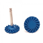 Hambaarsti poleerimismaterjal Hambapoleerimisketaste komplekt Spiraalne Flex Brush Bur Diamond System RA ketas, 14 mm ratas, 2,35 mm k&auml;epide 2 pcs Blue Coarse