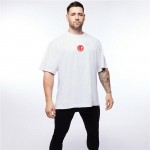 Muscleguysi meeste avar Summer Fitnessi hingav top Oversized pol&uuml;estrist l&uuml;hikeste varrukatega T-s&auml;rk M must
