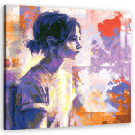 L&otilde;uenditr&uuml;kk Abstract Woman Purple 30x30 lilla