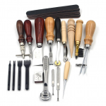 18 tk naha&otilde;mblust&ouml;&ouml;riistad, k&auml;sit&ouml;&ouml; isetegemise komplekt koos Groover Awl vahatatud s&otilde;rmk&uuml;baraga 18Pcs