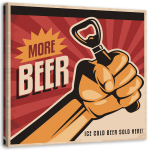 L&otilde;uenditr&uuml;kk Retro Sign Beer 30x30 punane