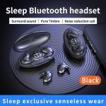 VAOLRO Sleep Peakomplekt Valutult kuluv Bluetooth 5.3 HiFi stereomuusika k&otilde;rvaklapid HD-mikrofoniga Mini k&otilde;rvapealsed k&otilde;rvaklapid k&otilde;ikidele nutitelefonidele must