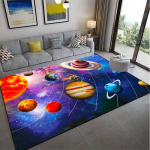 Space Planet vaip T&auml;histaeva vaip elutoas Vaip Illusioon vaip Kodusisustus Magamistoa matt Laste vaip Karvane ala vaip 120cm x 160cm