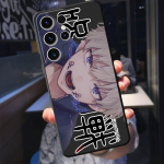 Armas multikas Jujutsu Kaisen &uuml;mbris Samsung Galaxy S8 S7 S10 S9 S10e S23 Ultra 5g S20 Fe S21 S22 Plus must pehme armor kate Samsung S23 5G